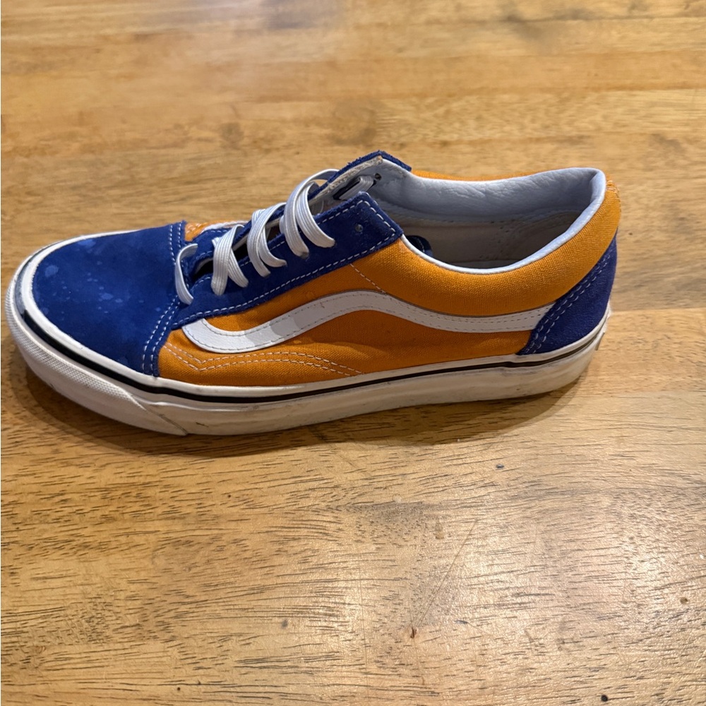 Vans Women' Blue and Orange Sneakers
